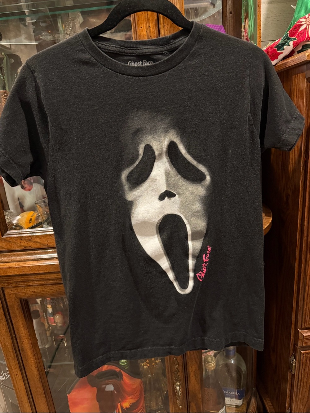 Women’s Black Graphic Tee with Scream Mask